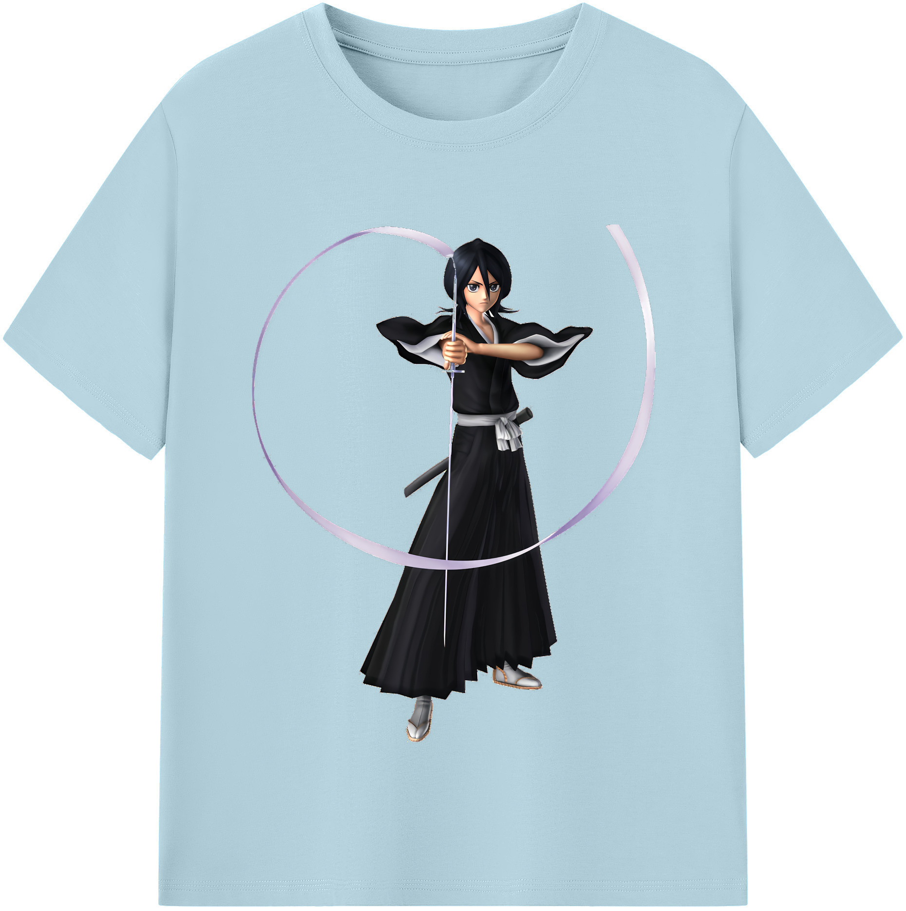 （画像用） ブリーチ 朽木ルキア BLEACH Kuchiki Rukia 綿100％半袖Tシャツ（フロントプリント）